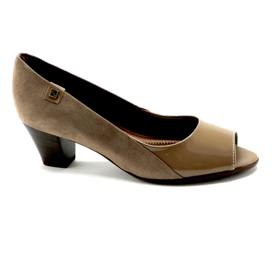 Taupe Peep Toe Pumps (714.080) - SIMPLY SHOES HONG KONG