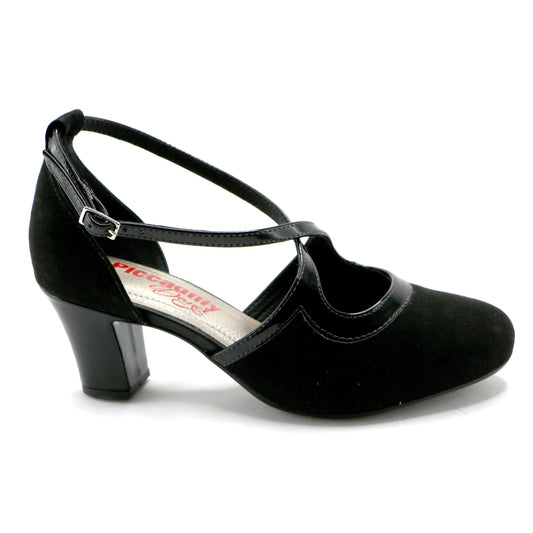 Black Microfiber Dance Shoe for Womens (696.004) - SIMPLY SHOES HONG KONG