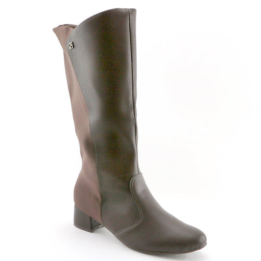 Brown Napa and Stretch Ladies Long Boot (141.079)